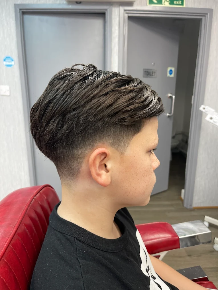 Kids haircut with a neat fringe at Best Cut Barbers