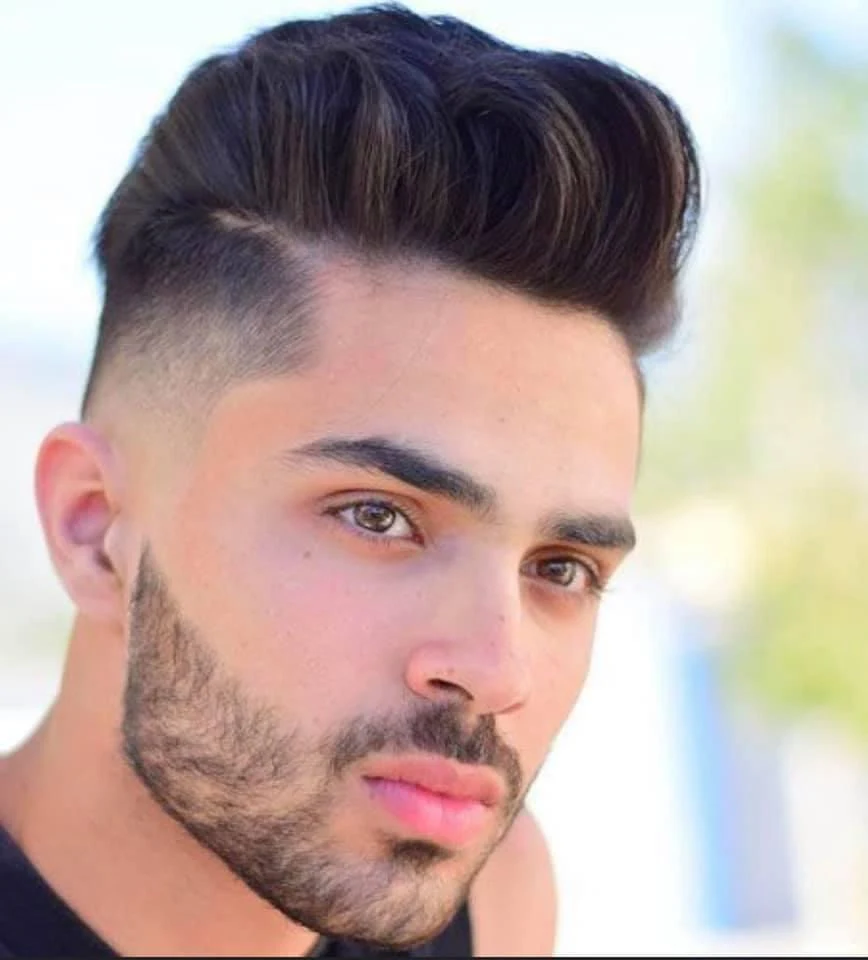 Classic pompadour-style haircut, a look we cut at Best Cut Barbers